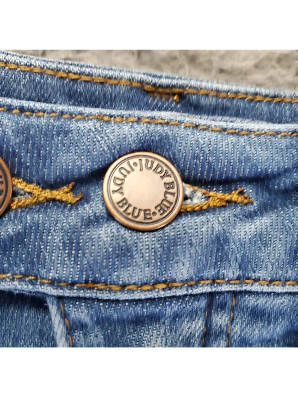 Judy Blue Shorts Womens Small Blue Cutoff Denim Jorts *Read*